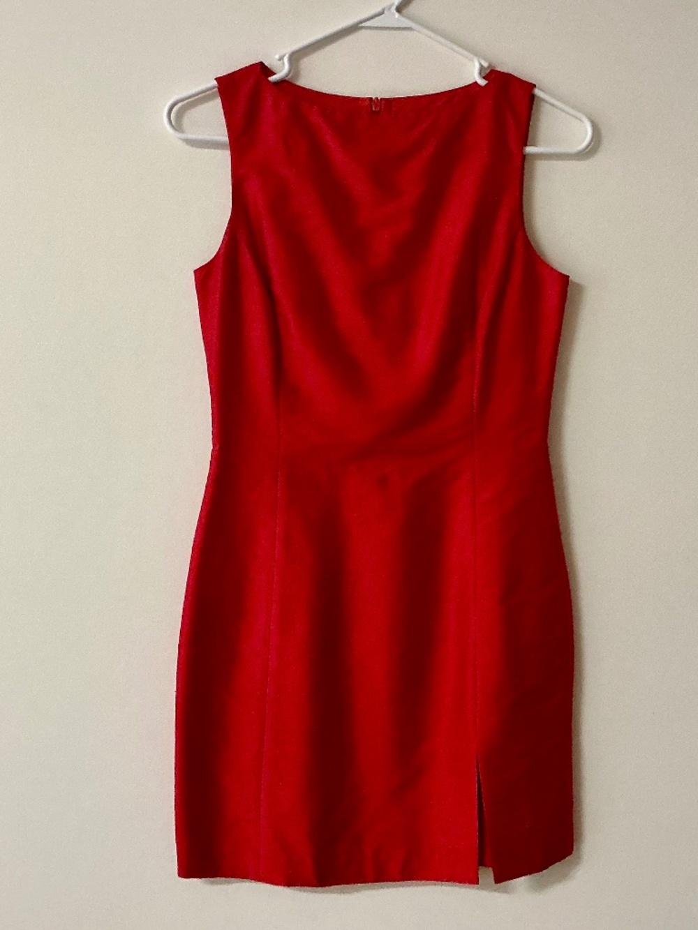 Hugo Buscati Red Silk Sheath Dress Size 2